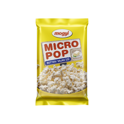 Mogyi Micro Pop mikrohullámú sütőben elkészíthető vajízű pattogatni való kukorica 100 g képe