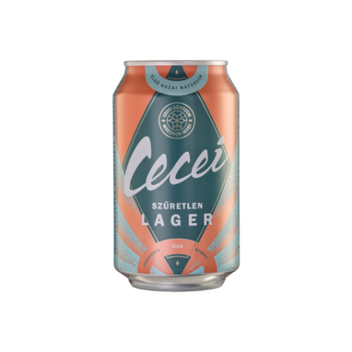 CECEI Szűretlen Lager sör 4,5% dob 0,33 l képe