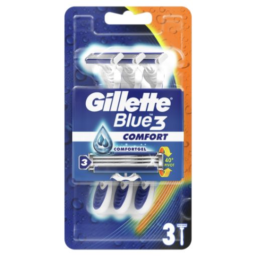 Gillette Blue3 Comfort Eldobható Férfi Borotva, 3 Darab képe