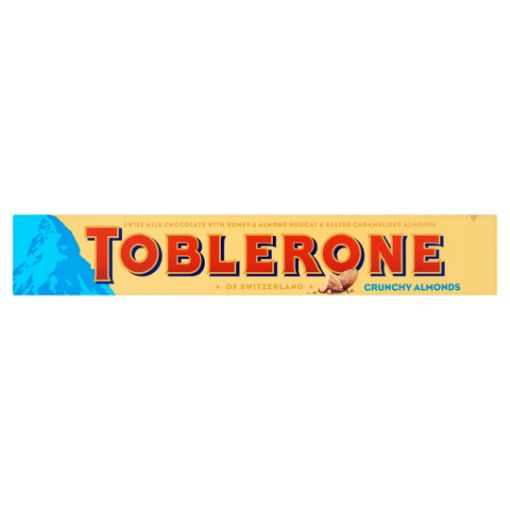 Toblerone svájci tejcsokoládé sózott, karamellizált mandulával, mézzel és mandulanugáttal 100 g képe