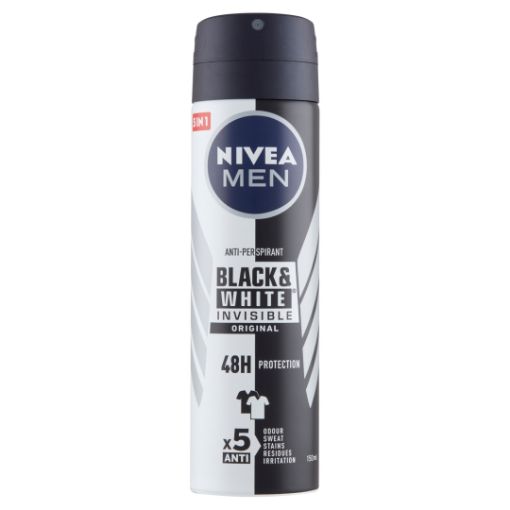 Nivea MEN Black & White Invisible Original deo spray 150 ml képe