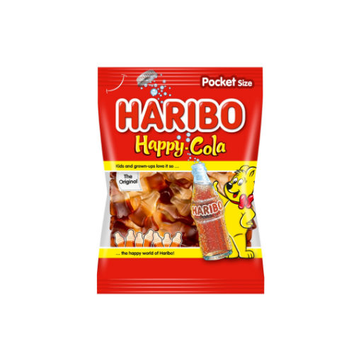 Haribo Happy Cola kólaízű gumicukorka 100 g képe