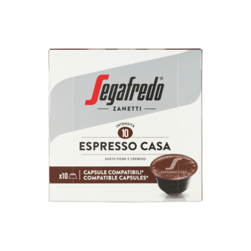 Segafredo Zanetti Espresso Casa őrölt, pörkölt kávékeverék kapszula 10 x 7,5 g (75 g) képe