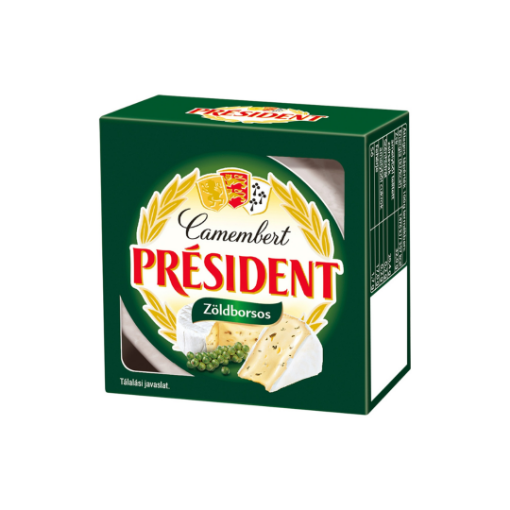 Président zöldborsos camembert sajt 90 g képe