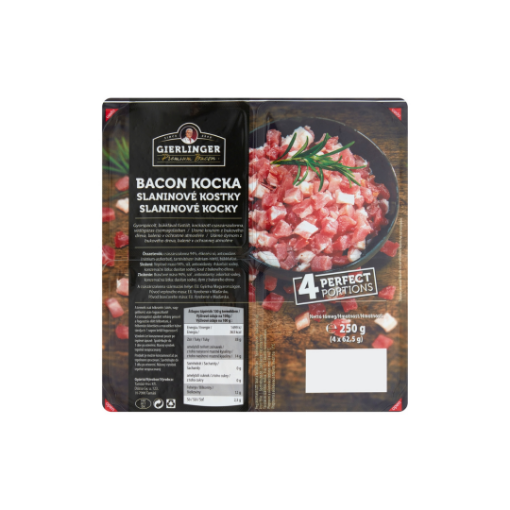 Gierlinger bacon kocka 4 x 62,5 g (250 g) képe