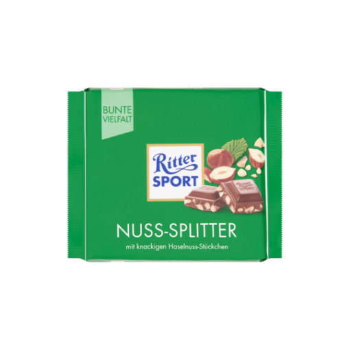 Ritter Sport tejcsokoládé aprított mogyoró darabokkal 100 g képe