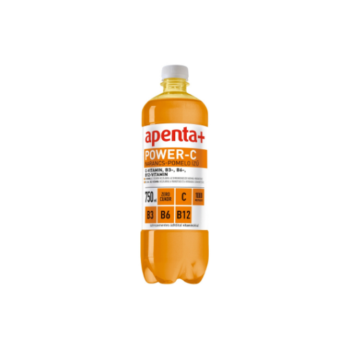 Apenta+ Power-­C narancs-­pomelo ízű szénsavmentes üdítőital édesítőszerekkel, vitaminokkal 750 ml képe
