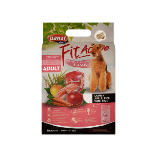 Panzi Fit Active Hypoallergenic szárazeledel felnőtt kutyák számára báránnyal, almával, rizzsel 4 kg képe
