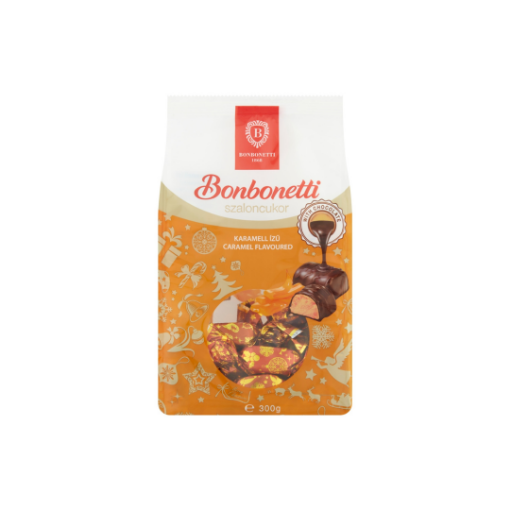 Bonbonetti étcsokoládéval mártott karamell ízű szaloncukor 300 g képe