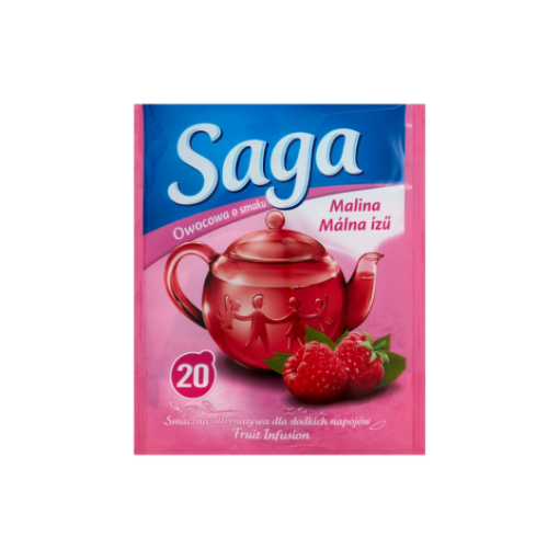 Saga málna ízű gyümölcstea 20 teafilter 34 g képe