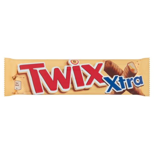 Twix Xtra kekszes szeletek karamellával, tejcsokoládéba mártva 2 x 37,5 g (75 g) képe