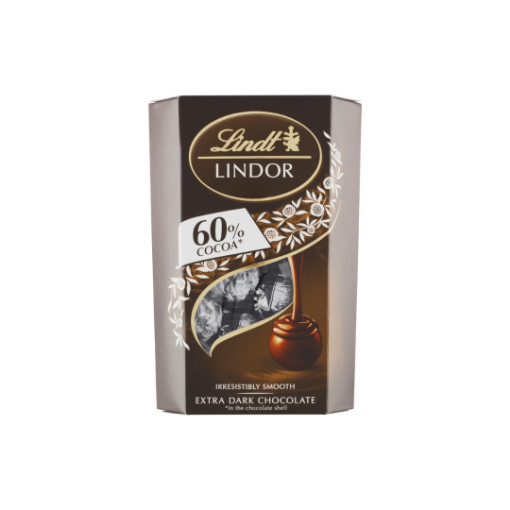 Lindt Lindor extra étcsokoládé praliné lágyan olvadó töltelékkel 200 g képe