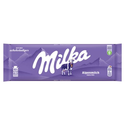 Milka alpesi tej felhasználásával készült tejcsokoládé 270 g képe