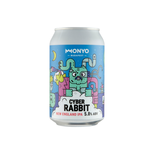 MONYO Cyber Rabbit New England IPA típusú szűretlen felsőerjesztésű sör 5,8% 330 ml képe