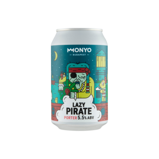 MONYO Lazy Pirate Porter típusú felsőerjesztésű szűretlen sör 5,5% 330 ml képe