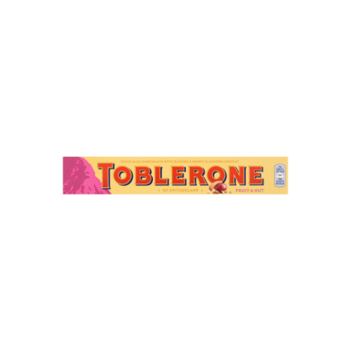 Toblerone svájci tejcsokoládé mazsolával, mézzel és mandulával 100 g képe