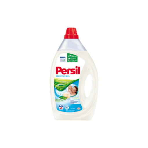 Persil Sensitive Gel Aloe Vera illatú folyékony mosószer fehér és világos ruhákhoz 40 mosás 2 l képe