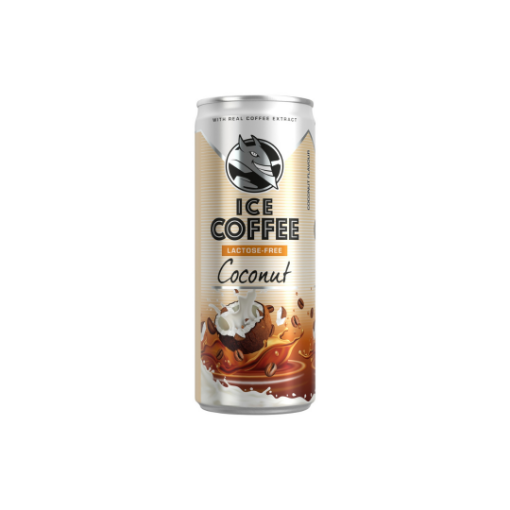 HELL Ice Coffee Coconut UHT laktózmentes kókusz ízű ital tejjel és kávékivonattal 250 ml képe