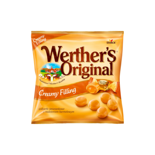 Werther's Original tejszínes cukorka karamellkrémmel töltve 80 g képe