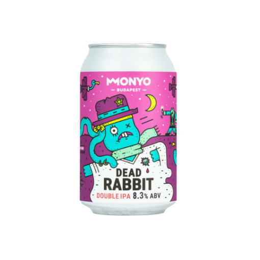 MONYO Dead Rabbit Double West Coast IPA típusú szűretlen felsőerjesztésű sör 8,3% 330 ml képe