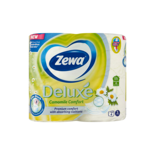Zewa Deluxe Camomile Comfort toalettpapír 3 rétegű 4 tekercs képe