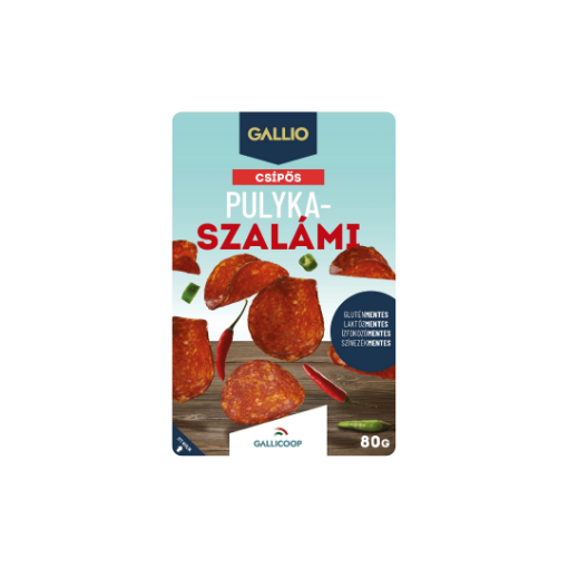 Gallio szeletelt csípős pulyka szalámi 80 g képe
