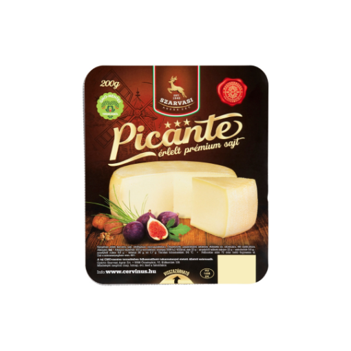Szarvasi Picante kérgében érlelt kemény sajt 200 g képe