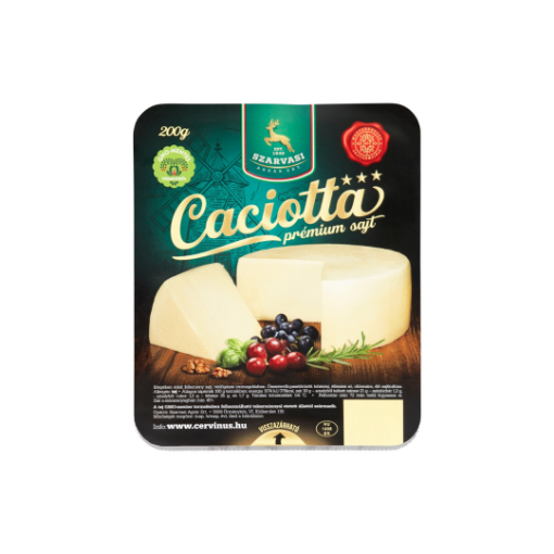 Szarvasi Caciotta kérgében érlelt félkemény sajt 200 g képe